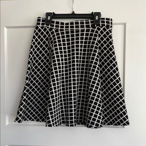 Black and White Checkered Skirt